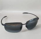 Maui Jim Breakwall Mj422-02 Black Rimless Flash Mirror Polarized Sunglasses