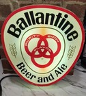 Vintage Ballantine Beer And Ale Lighted Bar Sign Falstaff Brewing Man Cave 