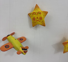 Airplanes And Stars Flying High Wooden Hanging Mobile Hand-painted Crib Etc