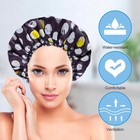 4-pack Double-layer Waterproof Shower Caps For Women With 2 Satin Scrunchies