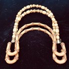 2 Pairs Of Wooden Handles For Handbag Purse Make Wood Beads Boho Crafts Diy