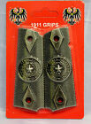 1911 Texas State Seal Metal Pistol Grips  M1911 Clone Models 3-1 16 Pewter Grips