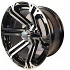 Ez-go Golf Cart Rim Wheel 14x7 4 4   Set Of 4   Aluminum Black   Machined