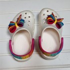 Crocs Kids Fun Lab Jojo Siwa Clogs Sandals Size 8 Toddler Glitter White