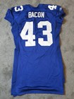 2001 Omar Bacon New York Giants Game Used Worn Nfl Football Jersey Utah