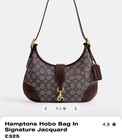 Coach Hamptons Hobo Bag In Signature Jacquard  limited Edition 