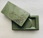 6 1  China Ink Natural Original Stone Hand-carved Hill Scenery Inkstone Inkslab