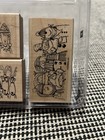 Stampin  Up  Christmas Wood Mounted Rubber Stamp Set - Wood Stamps
