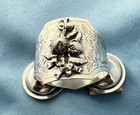 Napkin Ring Coin Silver Maker Unknown Applied Strawberries No Mono 46 Gram