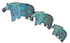 Set Of 3 Vintage Handcarved Soapstone Blue Horses  sku  2963 