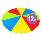 12 Foot Play Parachute With 16 Handles - New   Improved Design - Multicolor