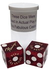 Authentic Flamingo Las Vegas Casino Dice Pair Matching Serial  s Red Slight Wear