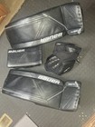 Bauer Supreme M5 Pro Goalie Leg Pads Medium 34  Black Hockey Mitt Glove  Ice