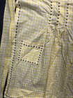 Vintage 1950-60s  Ladies Half Apron  Hand Made Yellow Gingham With Pocket