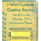 Antique Desk Thermometer Advertising Hipp   Larkin Conoco Hutchinson Kansas Rare