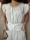 Near-perfect Antique Edwardian Cotton Corset Cover With Ribbon Trim  Size Xxs-xs