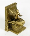 Vintage Brass Whaling Sculpture Whaleman Harpoon New Bedford Missing Harpoon    