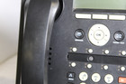 Lot Of 5 Avaya 1408 Text Ip Office Phones W  Handsets   Stands - Yellow Buttons
