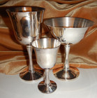 Lot 23 Vintage Salem Silver Plated Portugal Goblets 5 3 4     4 3 4    3 3 4 
