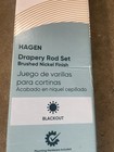 Origin 21 Adjustable Drapery Rod Set 36in-72in Brushed Nickel Curtain Rod New