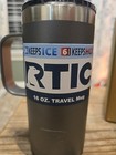 Rtic Travel  Cup mug With Handle 16 Oz Graphie Gray Hot Or Cold New In Box