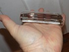 Vintage The Hastings Shoe Glass Advertising Paper Weight With Mirror On The Back