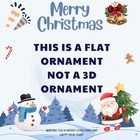 Santa Hat Ohio State Ornament Gift For Fans Christmas Tree Hanging 2d Flat Acryl