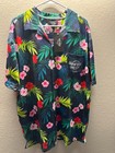 Hard Rock Casino Hawaiian Shirt Size Lg New Pocket Logo Beach Cruise Pool Flower