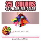 1000 Pcs Pipe Cleaners 25 Colors 6mm X 12 Inch Chenille Stems For Crafts