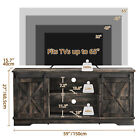 Tv Stand Cabinet For 65 60 55 Inch Tv Entertainment Center W  Sliding Barn Door