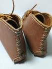 Vtg 70 s Wrangler Navajo Stylea Women s Moccasins Brown Leather Rare