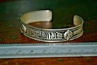 Vintage Tibetan Silver Mantra Adjustable Bracelet  om Mani Padme Hum 