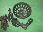 Antique Vintage Wrought Iron Wall Mount Duplex Oil Lamp Holder Wall Decor