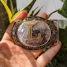 Letters Alphabet Belt Buckle Western Cowboys Belt Buckle Mens Womens Belt Buckle