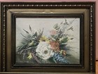 Set Of Two Vintage Vernon Ward Framed Art Prints Still Life Flowers