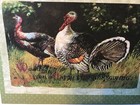 Thanksgiving Card 5 X 7 Glittered W envelope Handmade Vintage Style