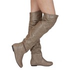 Women s Slouch Boots Over Knee High Round Toe Shoes Casual Plus Size Us4 5-13