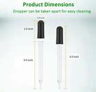 Set Of 4 Medicine Art Essential Oils Eye Glass Dropper 3  Straight Tip  1ml 