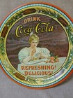 Coca Cola Round Tin Serving Tray 1976 Coke 75th Anniversary  87105  Vintage