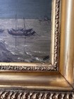 Antique Oil On Board Painting In Gilt Frame 