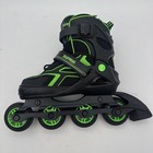 Zpm Youth Inline Skates Black Green Adjustable 1y-4y  4-wheel Roller Blades