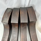 4 Carved Wood Eagle Claw Foot Table Legs Large Heavy Wheel Antique 19th Century