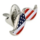 Pinmart s American Flag Patriotic Trendy Mustache Enamel Lapel Pin
