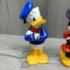 Disney Vintage Mickey Minnie Donald Duck Pluto Goofy Figure 6  Hard Plastic Bath