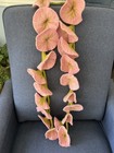 Garland Of 20 Hand Felted Pink Wool Morning Glories