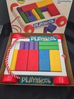 Vintage Playskool Wagon Of Blocks Pull Toy See Description 
