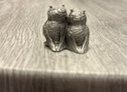 Vintage 1982 Hallmark Hudson Pewter    two Owls    Figurine  2522 Usa