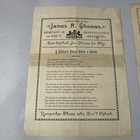 Civil War Cripple Card Broadside Poem James R Thomas 1st Regt Pennsylvania Co  H