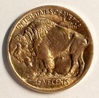 1913 Indian Head  buffalo  Nickle 5c - Type 1  raised Mound 