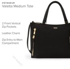 Tumi Voyageur Valetta Tote Bag Black Women s Modern Casual Bag New In Box